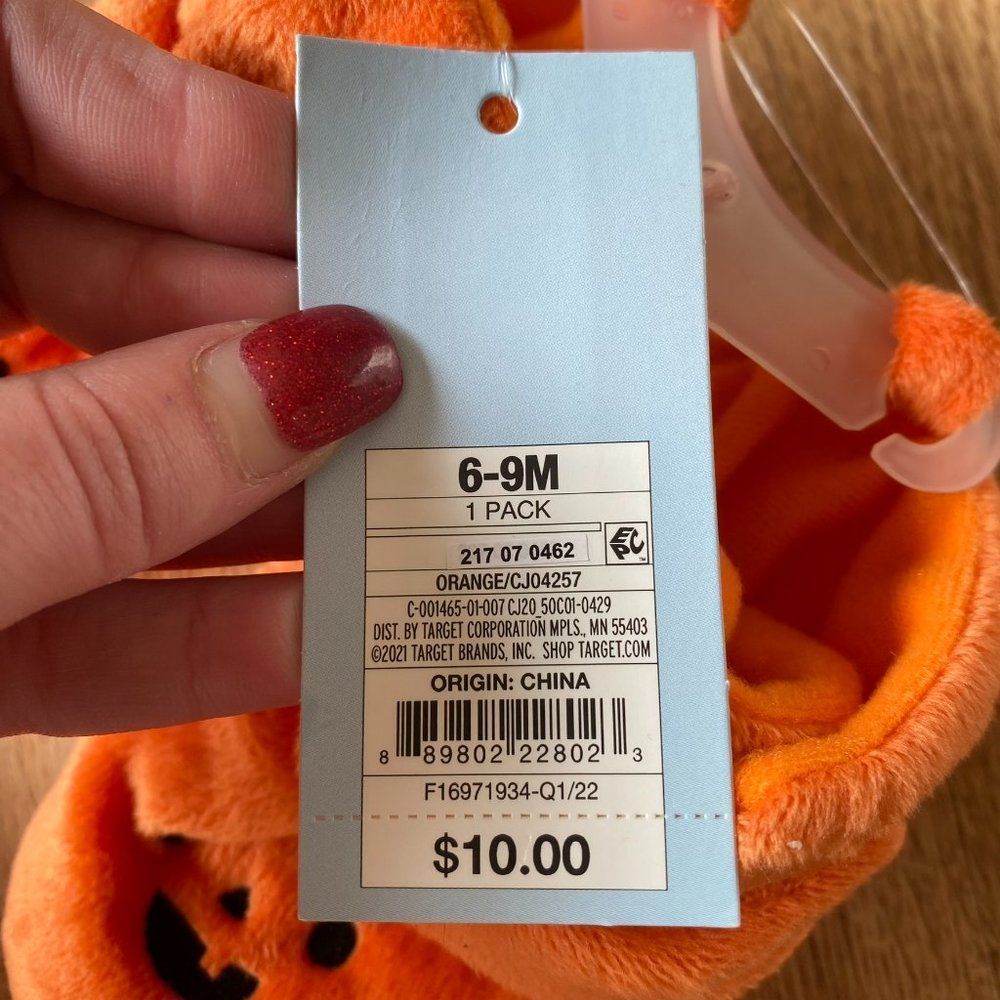 Cat & Jack Baby Pumpkin Bootie Slippers - Picture 5 of 6